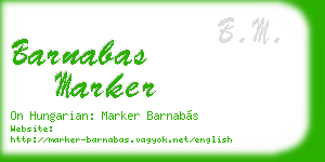 barnabas marker business card